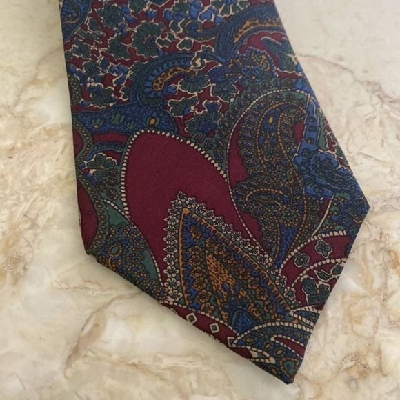 Christian Dior?100% Silk Vintage Paisley Tie - Picture 3 of 8